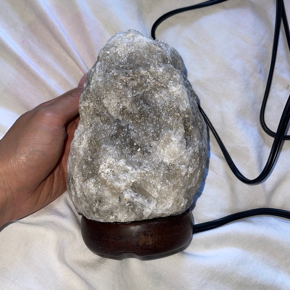 Grey salt lamp
